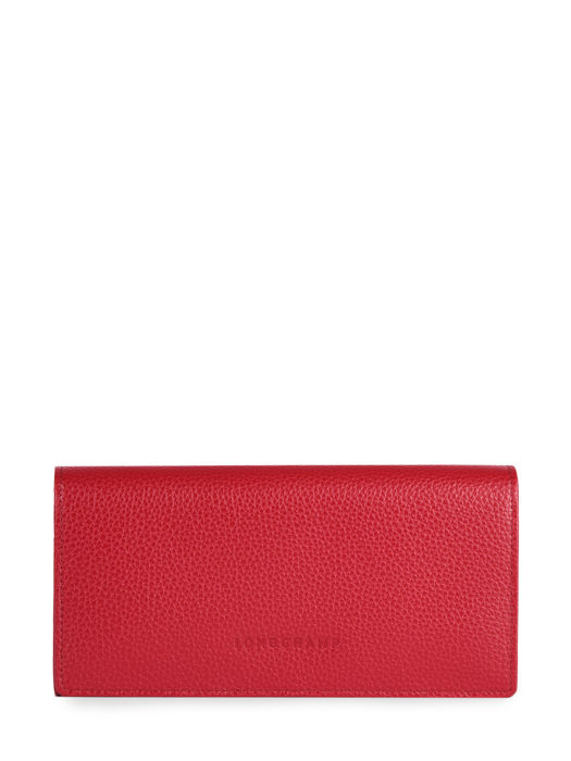 Longchamp Le foulonné Portefeuille Rood